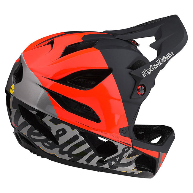 Troy Lee Designs Stage MIPS Nova BMX Race Helmet-Glo Red - 5