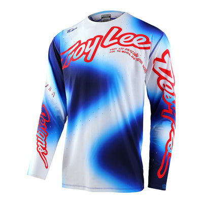 Troy Lee Designs Sprint Ultra BMX Race Jersey-Lucid White/Blue