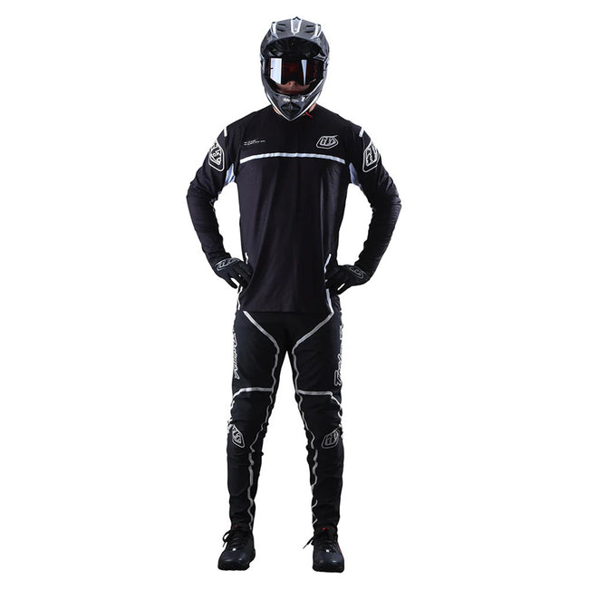 Troy Lee Designs Sprint Ultra BMX Race Jersey-Lines-Black/White - 3