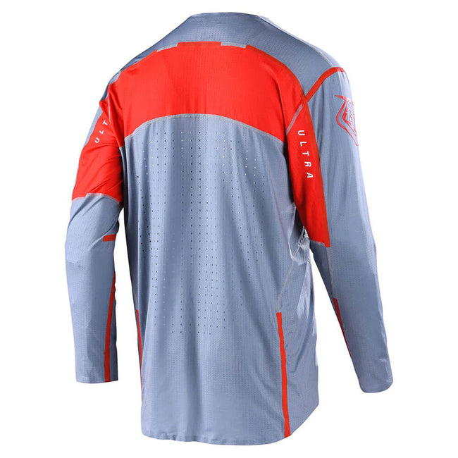 Troy Lee Designs Sprint Ultra BMX Race Jersey-Lines-Gray/Rocket Pink - 2