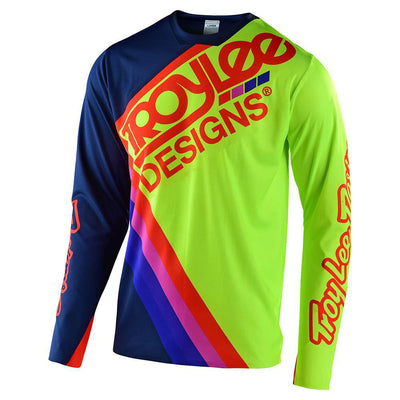 Troy Lee Sprint Ultra BMX Race Jersey Tilt-Navy/Flo Yellow