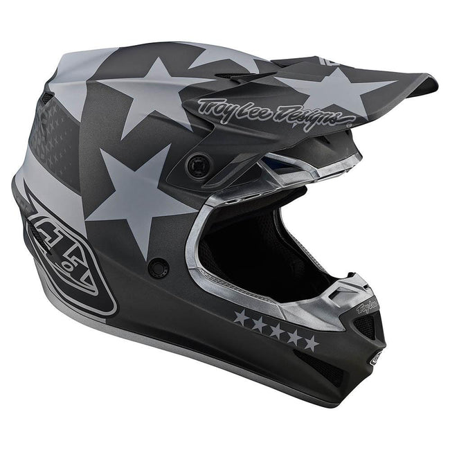 Troy Lee Designs SE4 Poly Freedom MIPS BMX Race Helmet-Black/Gray - 4