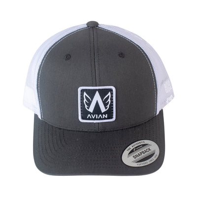 Avian Retro Trucker Hat-Charcoal/White