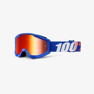 100% Strata Nation Youth Goggles-Mirror Red Lens
