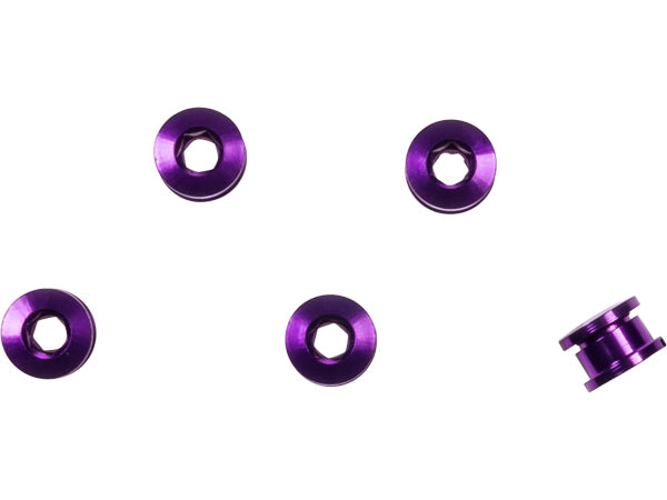 Generic Alloy Chainring Bolts-Purple - 1