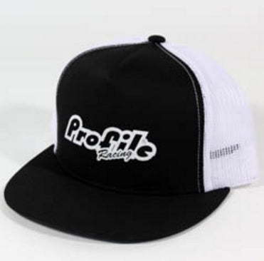 Profile Trucker Snapback Hat - Black/White