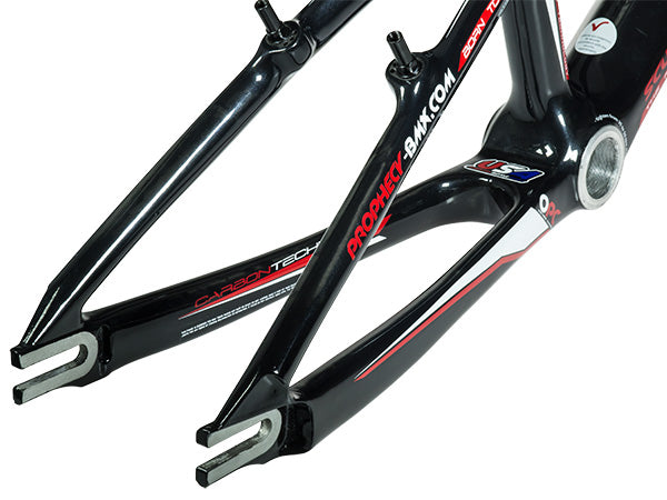 Prophecy Scud Carbon BMX Race Frame-Junior-Limited Edition Gloss Black/Red/White - 2