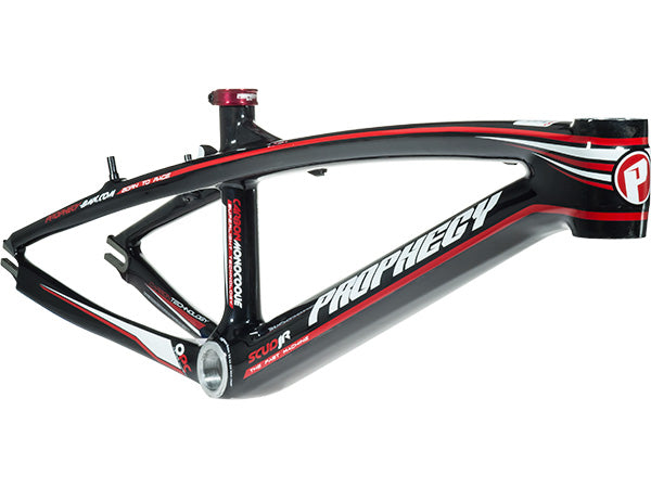 Prophecy Scud Carbon BMX Race Frame-Junior-Limited Edition Gloss Black/Red/White - 1