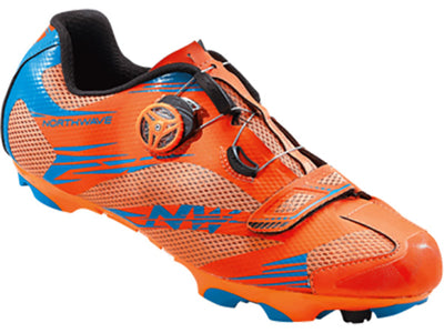 Northwave Scorpius 2 Plus Clipless Shoes-Fluorescent Orange/Blue