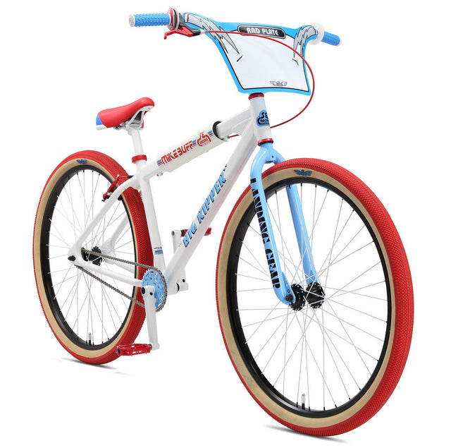 SE Racing Mike Big Ripper 29" BMX Bike-White/Red/Blue - 3