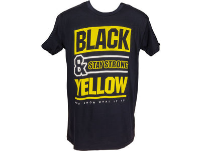 Stay Strong Black and Yellow T-Shirt-Black/Yellow