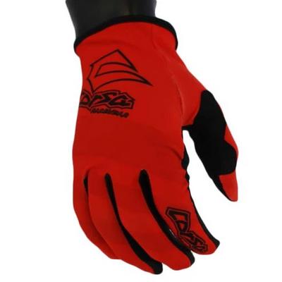 Corsa Unleashed Strapless Race BMX Race Gloves-Red/Black