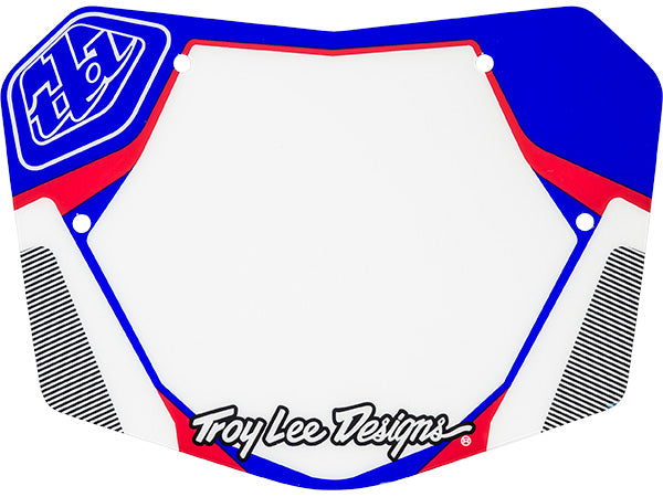 Troy Lee Snap Number Plate-Red/White/Blue - 1