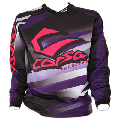 Corsa Warrior BMX Race Jersey-Purple