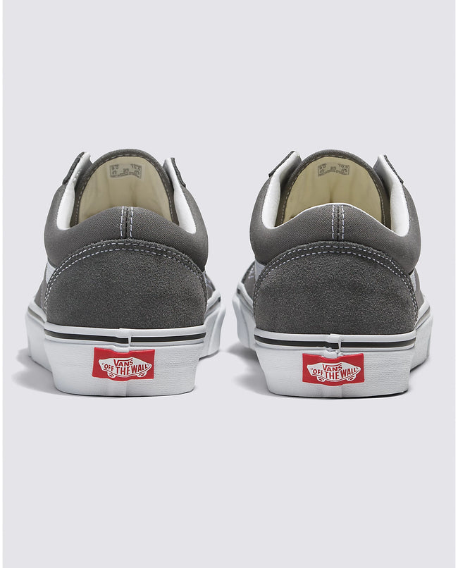 Vans Skate Old Skool Shoes-Pewter/White - 2