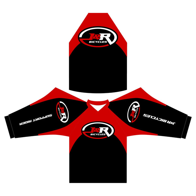 J&amp;R Support Rider Jersey-Black/Red - 1