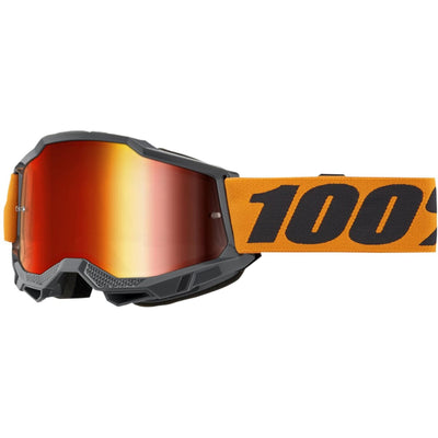 100% Accuri 2 Goggles-Orange-Mirror Red Lens