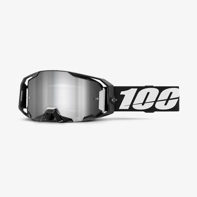 100% ARmatic Goggles-Black-Mirror Silver Flash Lens