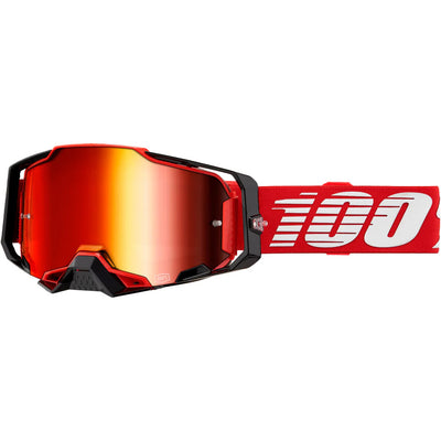 100% Armega Goggles-Red-Red Mirror Lens