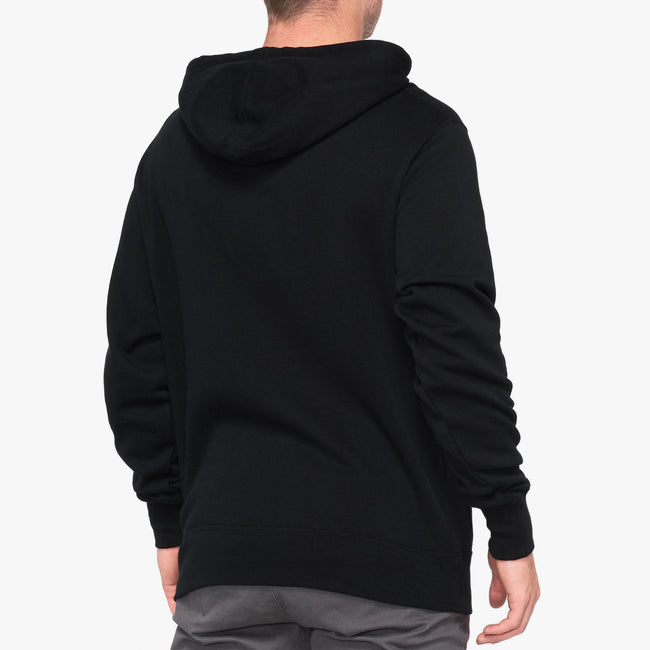 100% Icon Fleece Pullover Hoodie-Black - 2