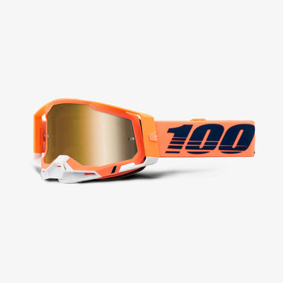 100% RaceCraft 2 Goggles-Coral-Mirror True Gold Lens