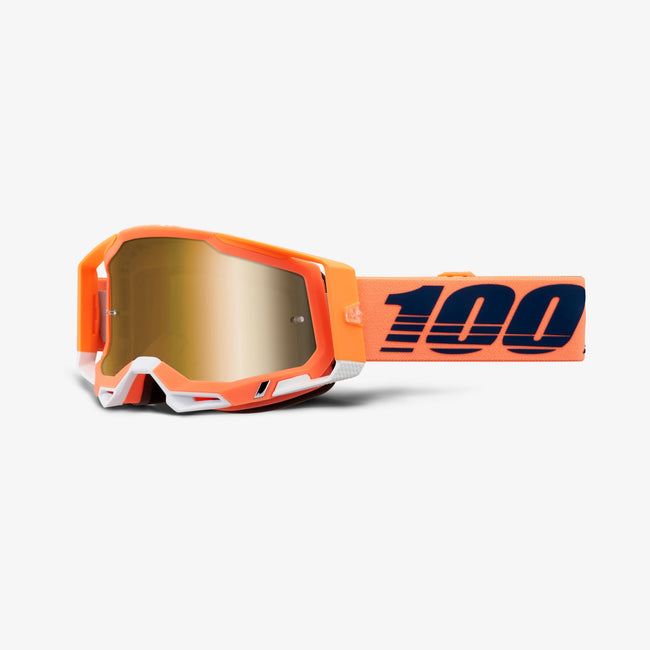 100% RaceCraft 2 Goggles-Coral-Mirror True Gold Lens - 2