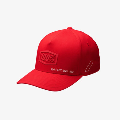 100% Shadow FlexFit Hat-Red