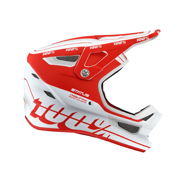 100 status - fullface helm 100% Status BMX Race Helmet-Topenga Red/White – J&R Bicycles, Inc