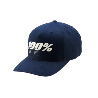 100% Staunch X-Fit Snapback Hat-Navy