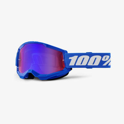 100% Strata 2 Goggles-Blue-Mirror Red/Blue Lens