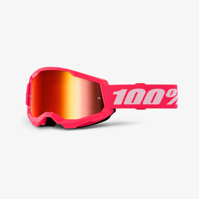 100% Strata 2 Goggles-Pink-Mirror Red Lens