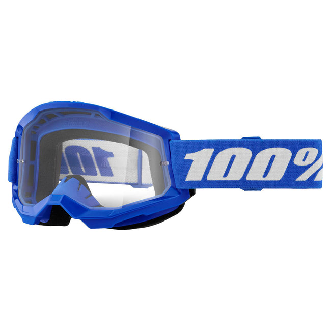 100% Strata 2 Youth Goggles-Blue-Clear Lens - 1