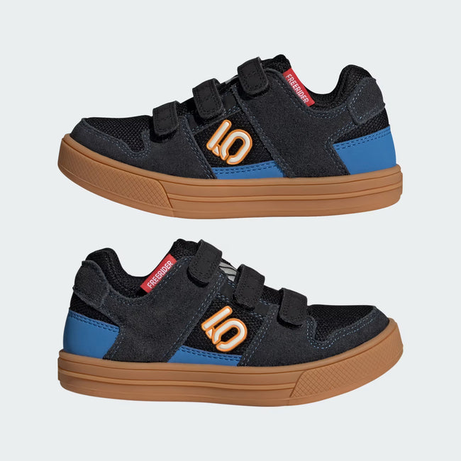Adidas Five Ten Freerider Kids Flat Pedal Shoes-Pure Orange/Pure Orange/Ray Blue - 7