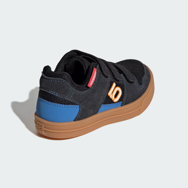 Adidas Five Ten Freerider Kids Flat Pedal Shoes-Pure Orange/Pure Orange/Ray Blue - 4