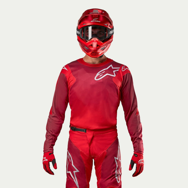 Alpinestars Racer Hoen BMX Race Jersey-Mars Red/Burgundy - 3