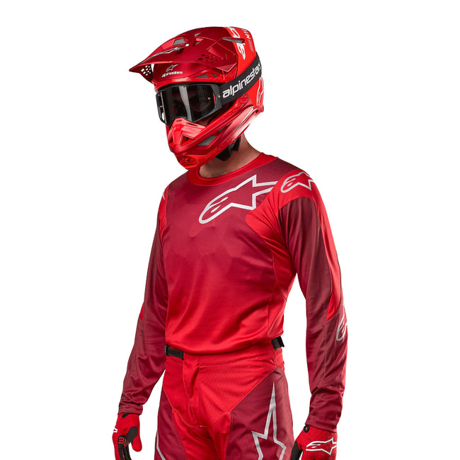 Alpinestars Racer Hoen BMX Race Jersey-Mars Red/Burgundy - 4