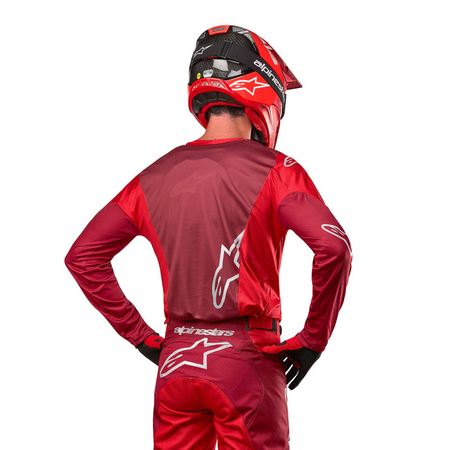 Alpinestars Racer Hoen BMX Race Jersey-Mars Red/Burgundy - 5