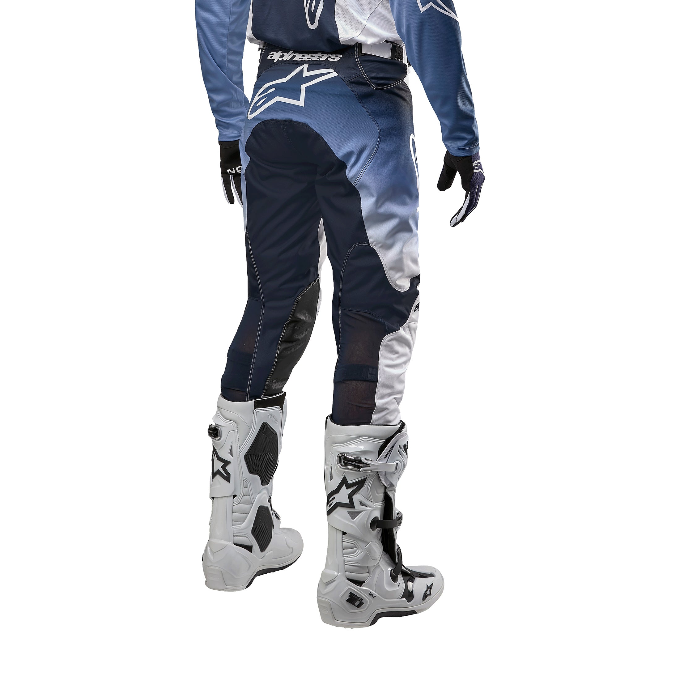Alpinestars Racer Hoen BMX Race Pants-White/Dark Navy/Light Blue