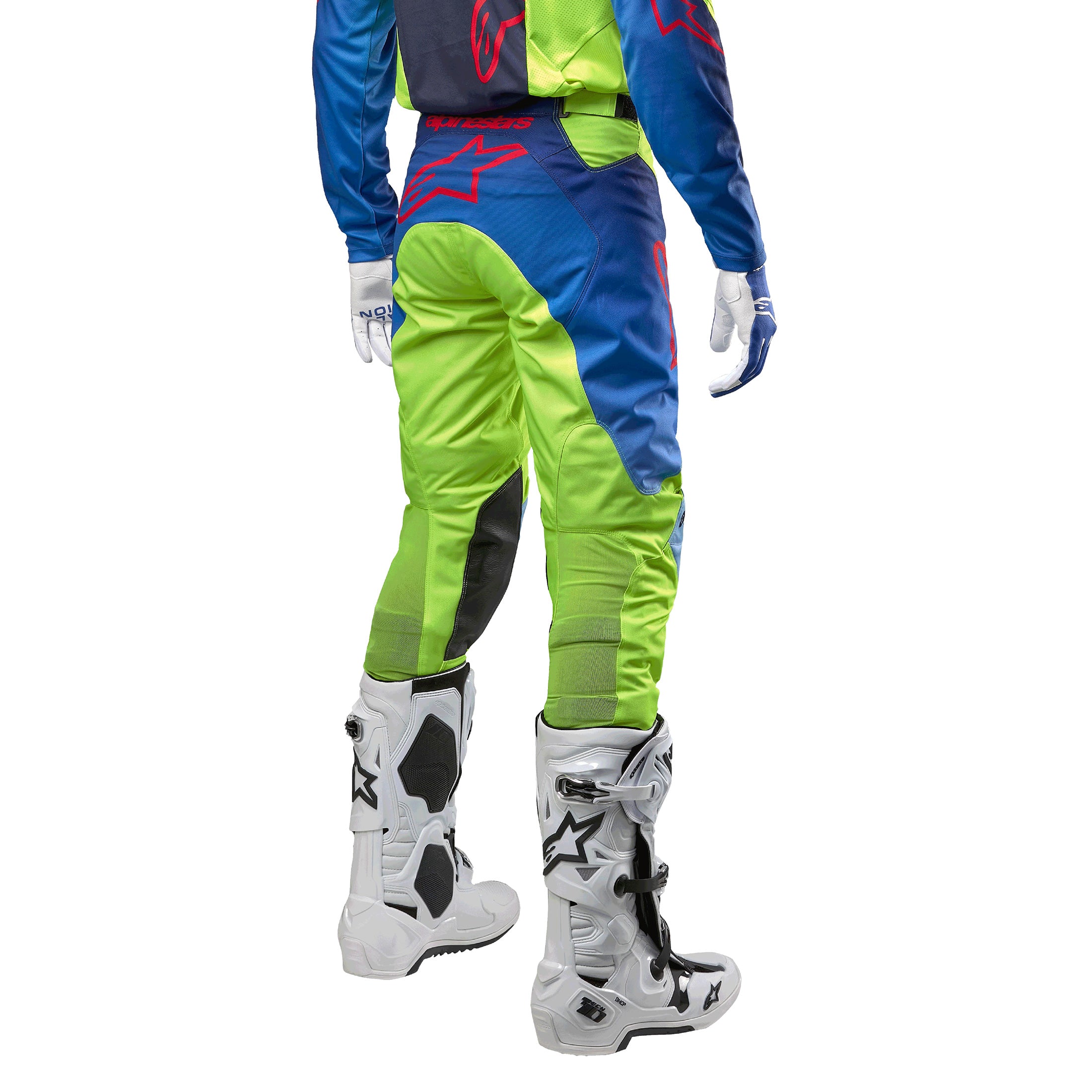 Alpinestars Racer Hoen BMX Race Pants-Yellow Flo/Blue/Night Navy