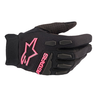 Alpinestars Women's Stella Full Bore BMX Race Gloves-Black/Pink Flo