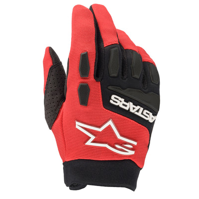 Alpinestars Youth Full Bore BMX Race Gloves-Bright Red/Black