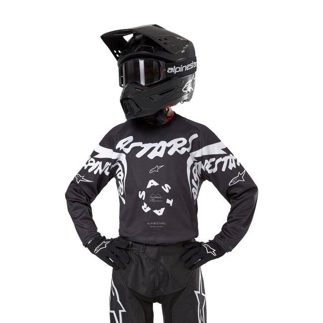 Alpinestars Youth Racer Hana BMX Race Jersey-Black/White - 3