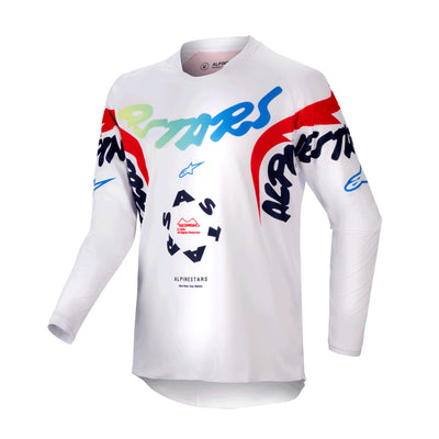 Alpinestars Youth Racer Hana BMX Race Jersey-White/Multicolor