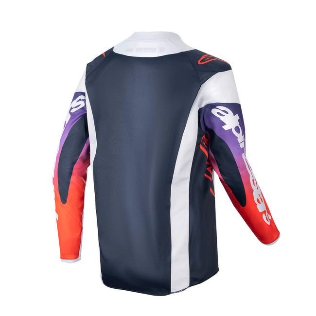 Alpinestars Youth Racer Hoen BMX Race Jersey-Light Grey/Hot Orange/Black - 2