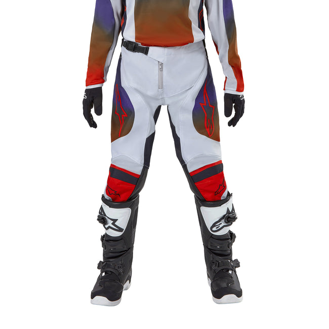 Alpinestars Youth Racer Hoen BMX Race Pants-Light Grey/Hot Orange/Black - 2