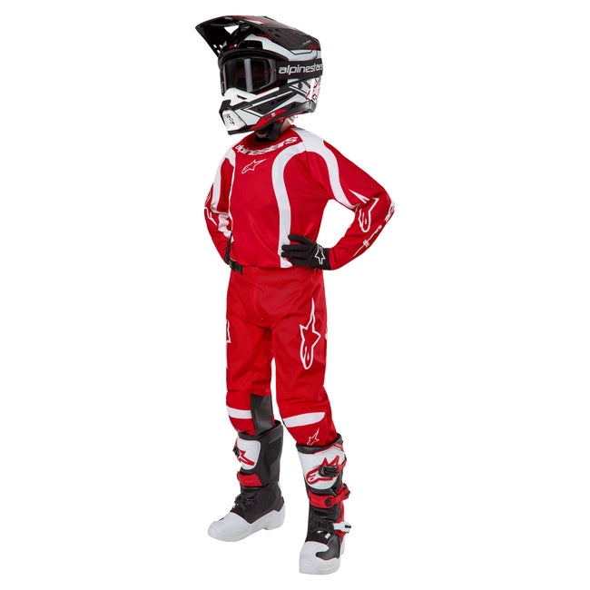 Alpinestars Youth Racer Lurv BMX Race Jersey-Mars Red/White - 5