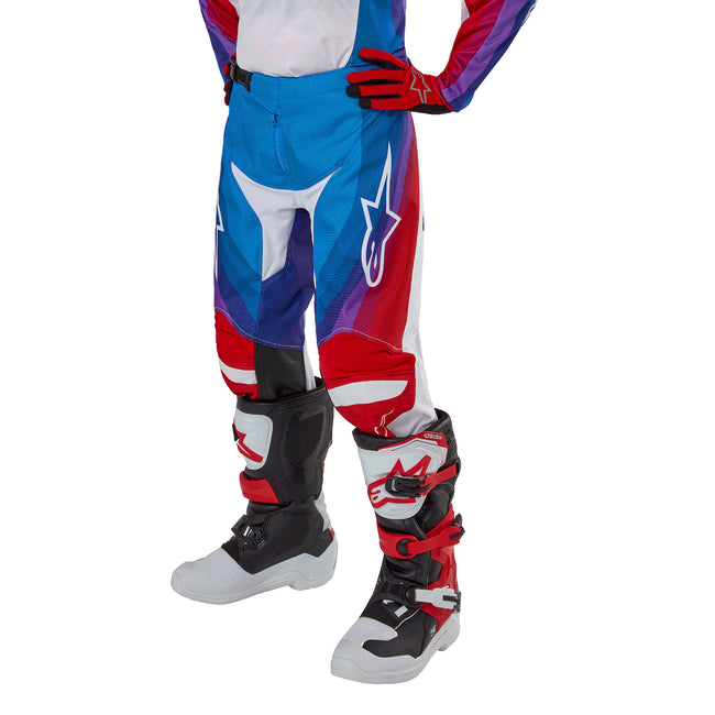 Alpinestars Youth Racer Pneuma BMX Race Pants-Blue/Mars Red/White - 4