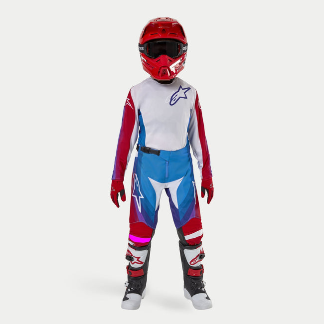 Alpinestars Youth Racer Pneuma BMX Race Pants-Blue/Mars Red/White - 6