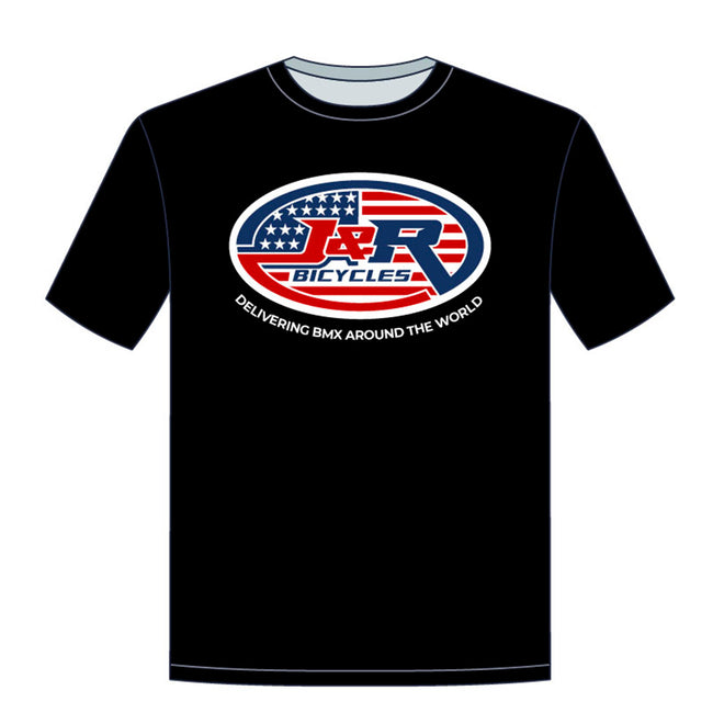 J&amp;R Bicycles American Flag T-Shirt-Black - 1