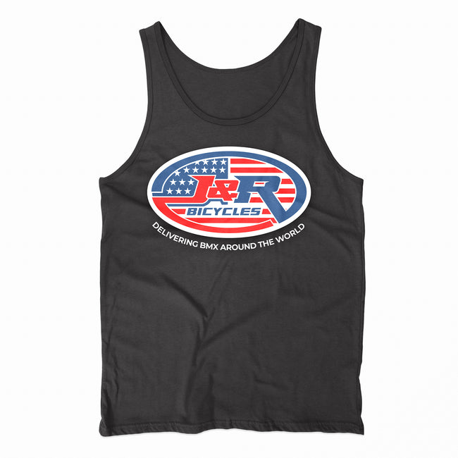 J&amp;R Bicycles American Flag Tank Top-Black - 1